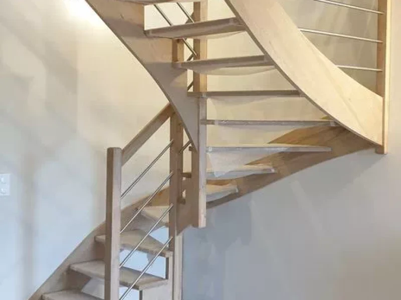 Réalisation d'escaliers par l'entreprise Jubaubois, fabricant d'escaliers à Beaupréau-en-Mauges